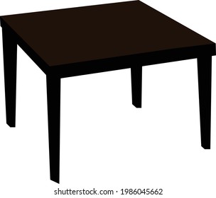 Vector Table illustration on white background