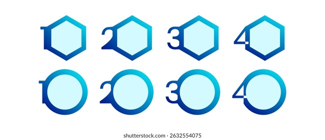 vector table infographic design theme number blue