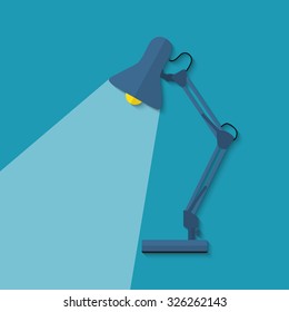 Vector table lamp flat illustration. Education concept object - Eps 10.