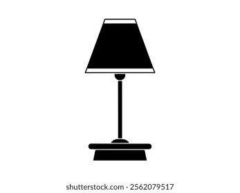 vector table lamp silhouette art