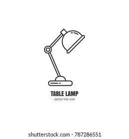 Vector table lemp icon in trendy linear style isolated on white background