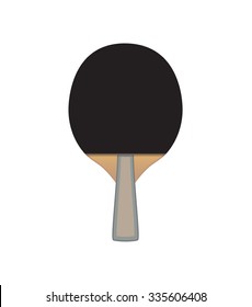 Vector Table tennis bat isolated on white background