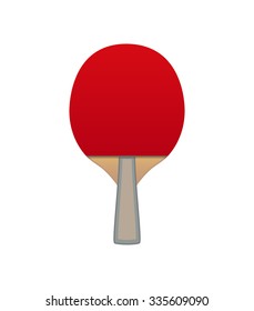 Vector Table tennis bat isolated on white background