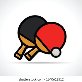 Vector table tennis color icon
