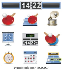 Vector table tennis icon set