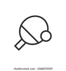 Vector table tennis line icon. Symbol in trendy outline style. Vector illustration isolated on a white background. 