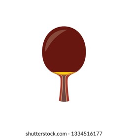 Vector table tennis, ping pong racquet icon. Table game equipment. Professional sport, classic racket for official competitions and tournaments. Isolated illustration