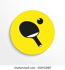 Vector table tennis web flat icon.
