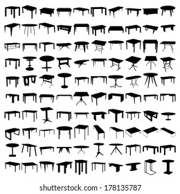 Vector Tables Silhouettes