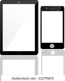Vector tablet computer and mobile phone icons