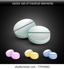 vector tablet in four diffrenet colors