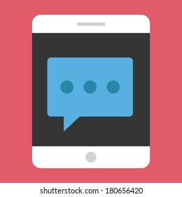 Vector Tablet Message Icon