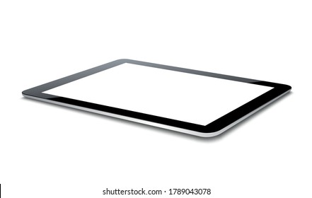 Vector tablet pc isolated on white background.