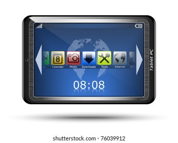 Vector Tablet PC with touch screen. Original design