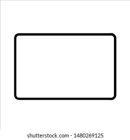 vector tablet with screen isolate on white background.