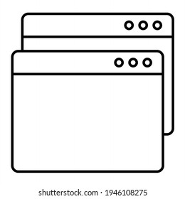 Vector Tabs Outline Icon Design
