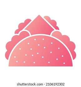 Vector Taco Glyph Gradient Icon Design 
