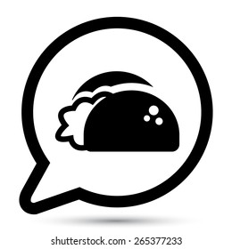 Vector tacos bubble icon. File format eps 10