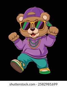 Vector Tady Toy Mardi Gras Vibe T-shirt Design