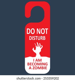 Vector tag do not disturb. Zombie. Format eps 10