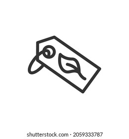 Vector tag line icon. Symbol in trendy outline style. Vector illustration isolated on a white background.