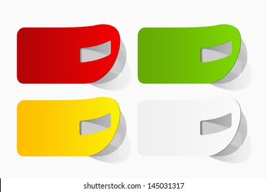 Vector Tag Sticker Label Shadow