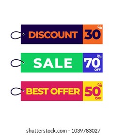 Vector Tag Template, discount label