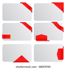 vector tags with banners and arrows