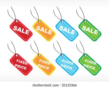 etiquetas vectoriales para venta de precio fijo