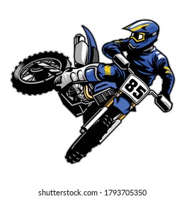 vector of tail whipping motocross