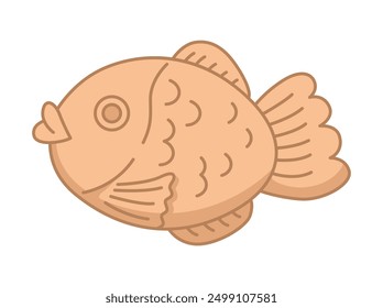 Vector Taiyaki. Comida tradicional japonesa. Aislado sobre fondo blanco.