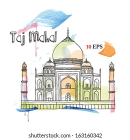  vector. Taj Mahal