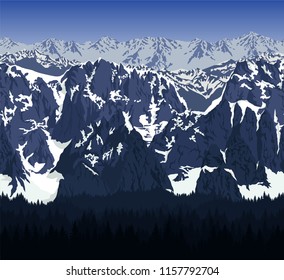 vector tajikistan mountains background texture seamless pattern