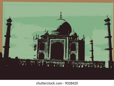 vector Taj-Mahal