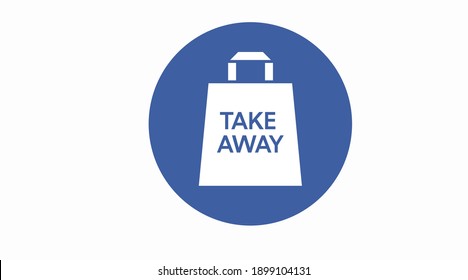 Ilustración del icono de la bolsa de extracción.  Señal de la bolsa de papel.