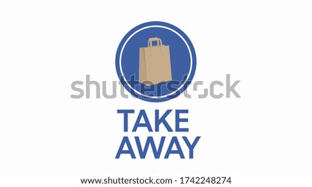 Vector Take away bag icon illustration sign