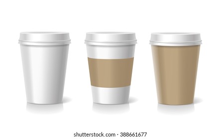 Vector Takeaway  coffee cup  templates  illustration isolated