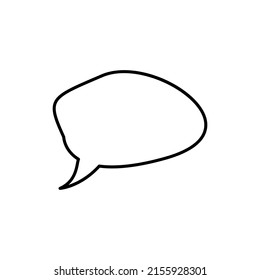Vector talking cloud. Cloud with place for text in line style. Bubble speech cloud, great design for any purposes. Sticker design.Vector illustration with thought cloud for text.