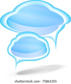Vector talking clouds