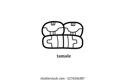 Vector Tamale Mayan Symbol Hieroglypic Illustration Icon