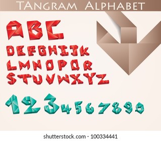 Vector Tangram Alphabet And Numbers