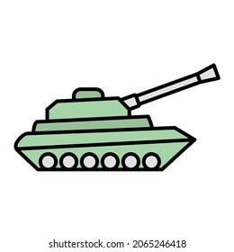 Vectortank ausgefülltes Kontursymbol-Design
