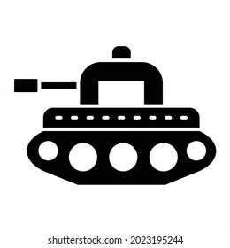 Vector Tank Glyph Icon Design
