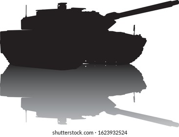 Vector Tank High Detailed Silhouette.EPS 10