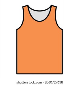  Vector Tank Top Filled Outline Icon Design
