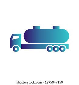  Vector tank truck icon
