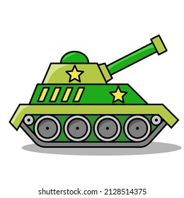 vector of tanks . with outline. suitable for collection books, stickers, clip art, educational methods and more.