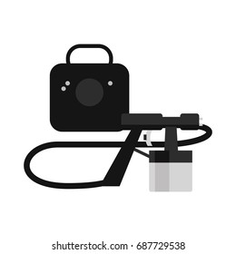 Vector tanning spray machine illustration
