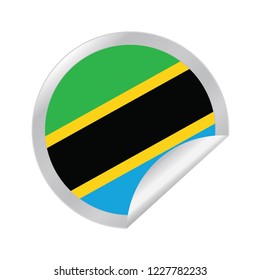 Vector Tanzania circle folded