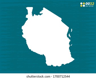 Vector of Tanzania map on dark background.